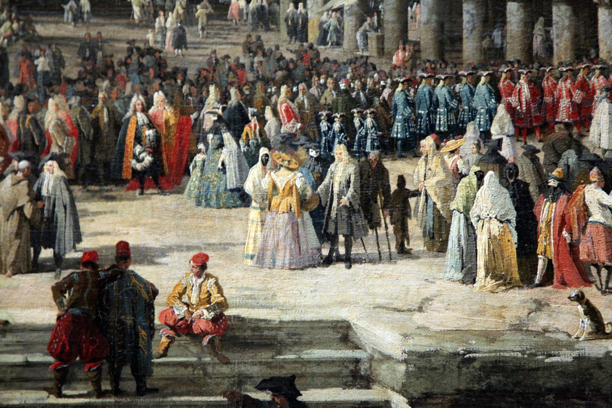 „Przyjęcie ambasadora Francji w Wenecji”, 1726-1727 autorstwa Canaletto