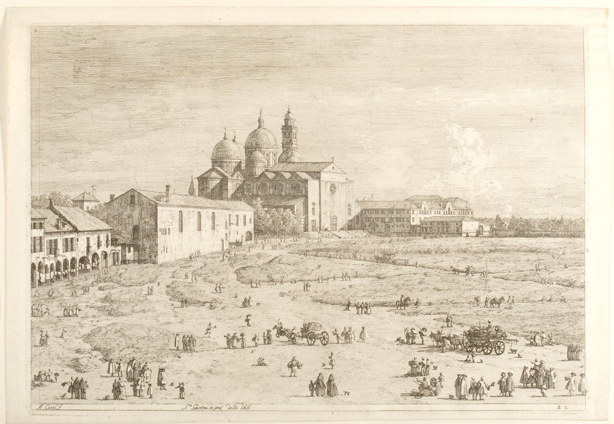 S. Giustina na Prà della Valle, z serii „Widoki” autorstwa Canaletto