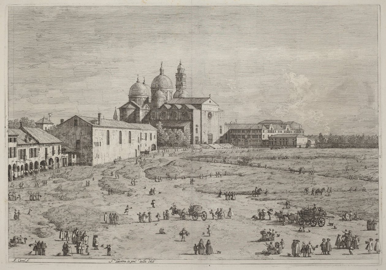 Santa Giustina in Prà della Valle autorstwa Canaletto