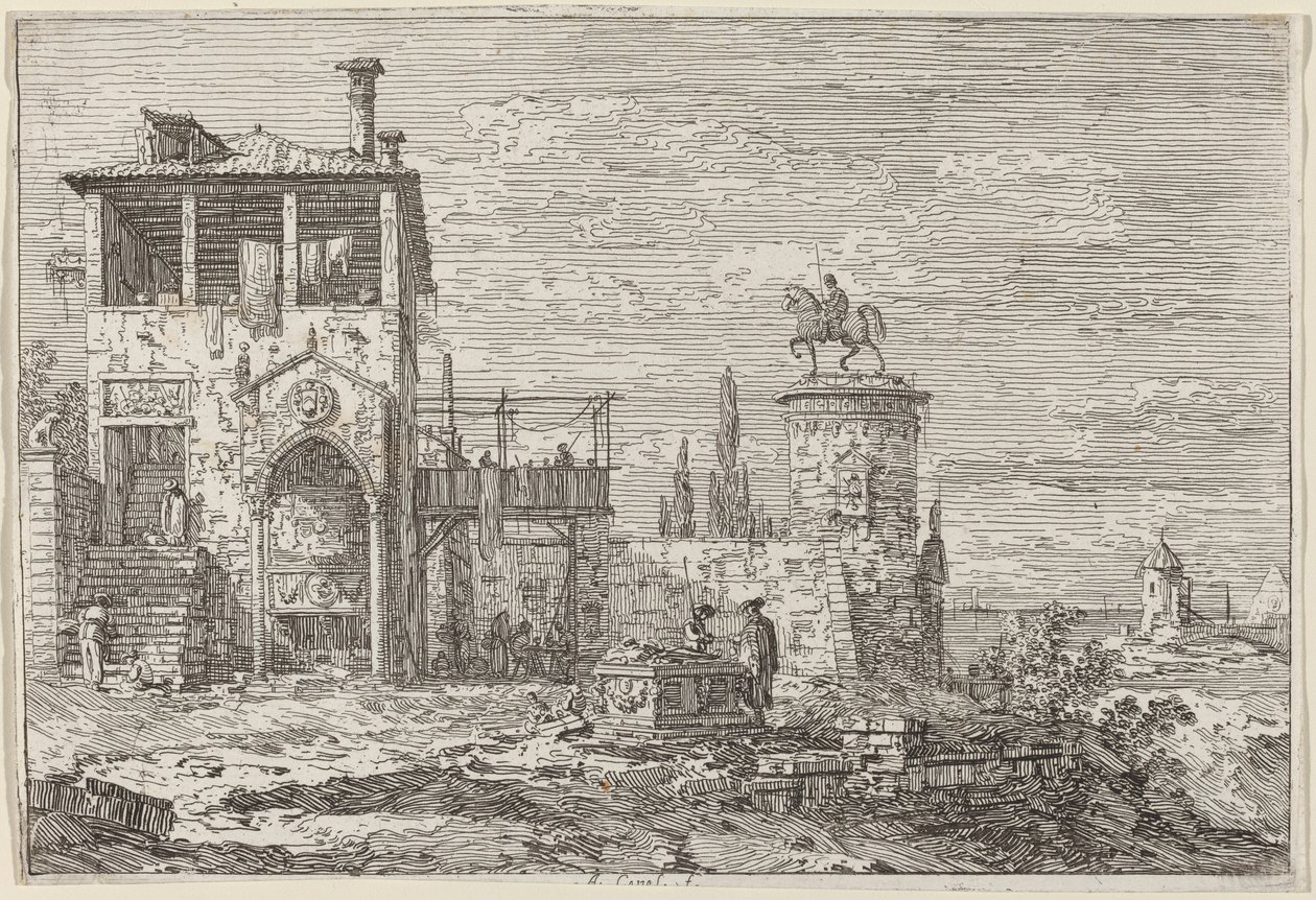 Pomnik jeździecki autorstwa Canaletto