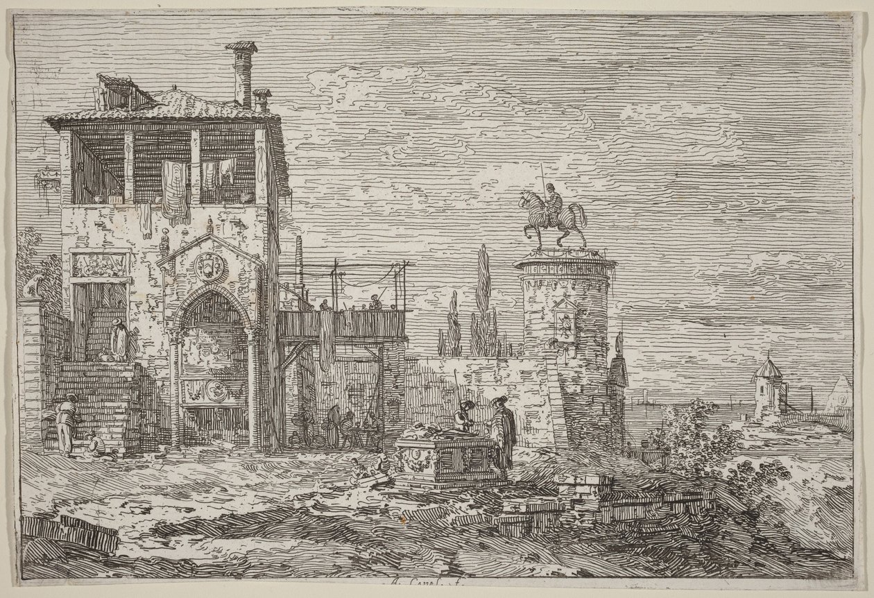 Pomnik konny autorstwa Canaletto