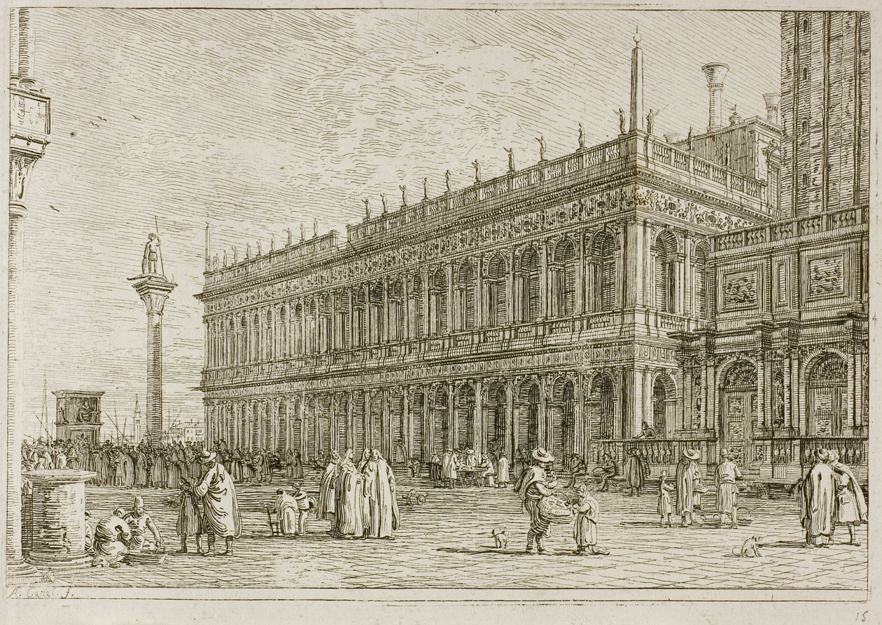 Biblioteka, z wedut autorstwa Canaletto
