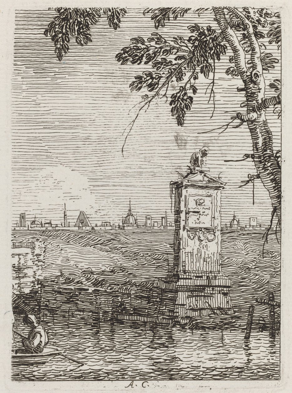 Mały Pomnik [po lewej] autorstwa Canaletto