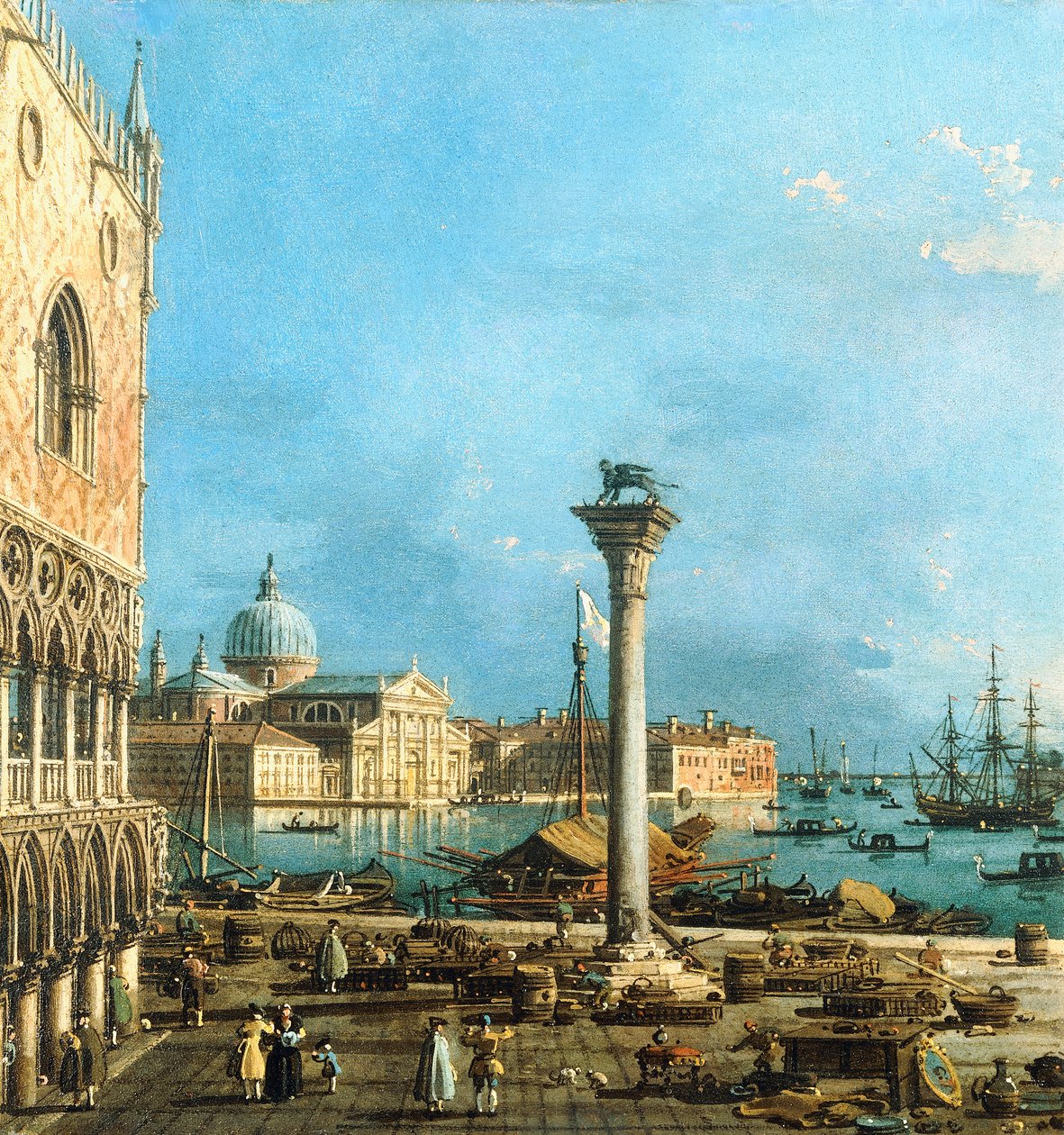 Piazzetta w Wenecji z Bacino di S. Marco i Isola di S. Giorgio Magiore, autorstwa Giovanni Antonio Canal
