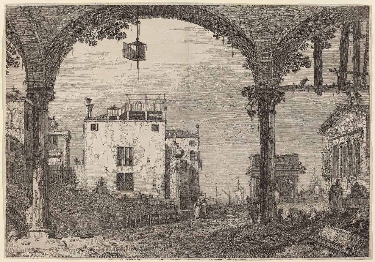 Portyk z latarnią autorstwa Canaletto
