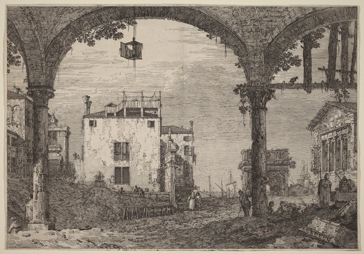 Portyk z latarnią autorstwa Canaletto