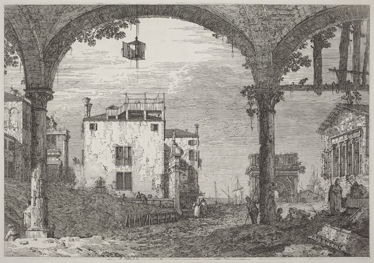 Portyk z latarnią autorstwa Canaletto