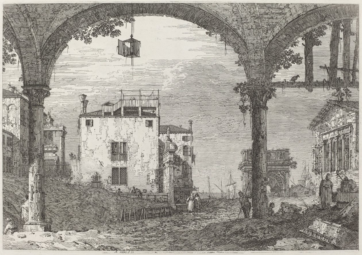 Portyk z Latarnią, ok. 1900 r. 17351746. autorstwa Canaletto
