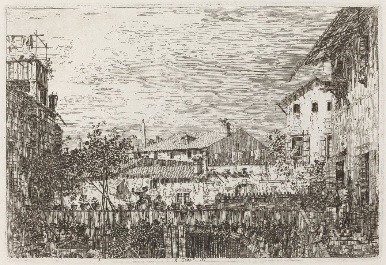 Taras [na dole po prawej] autorstwa Canaletto