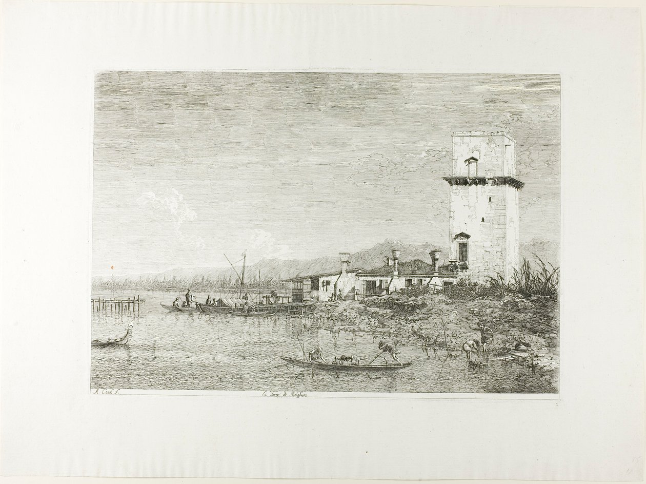 Wieża Malghera, z Vedute autorstwa Canaletto