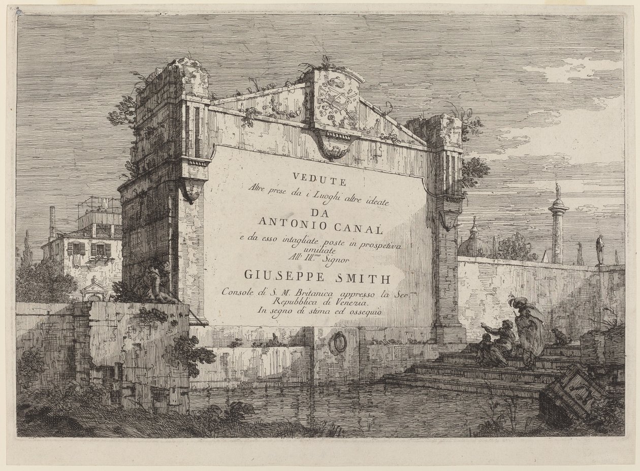 Tabliczka tytułowa autorstwa Canaletto