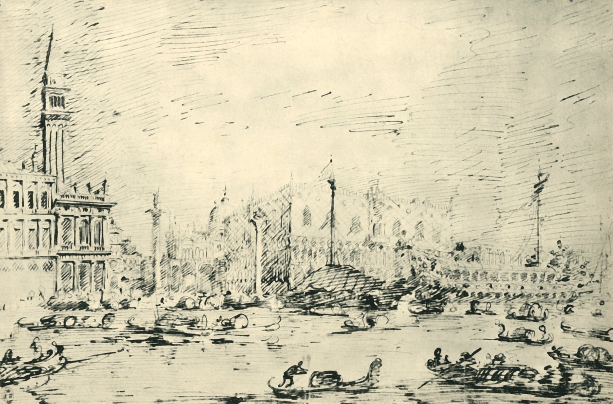 Wenecja: Bacino di San Marco w Dzień Wniebowstąpienia 1729, 1943. autorstwa Giovanni Antonio Canal
