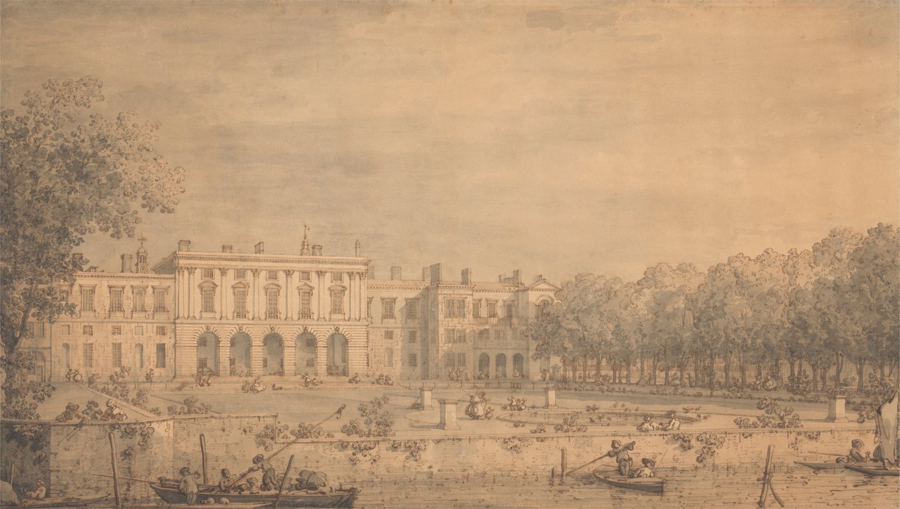 Widok Old Somerset House od strony Tamizy autorstwa Canaletto