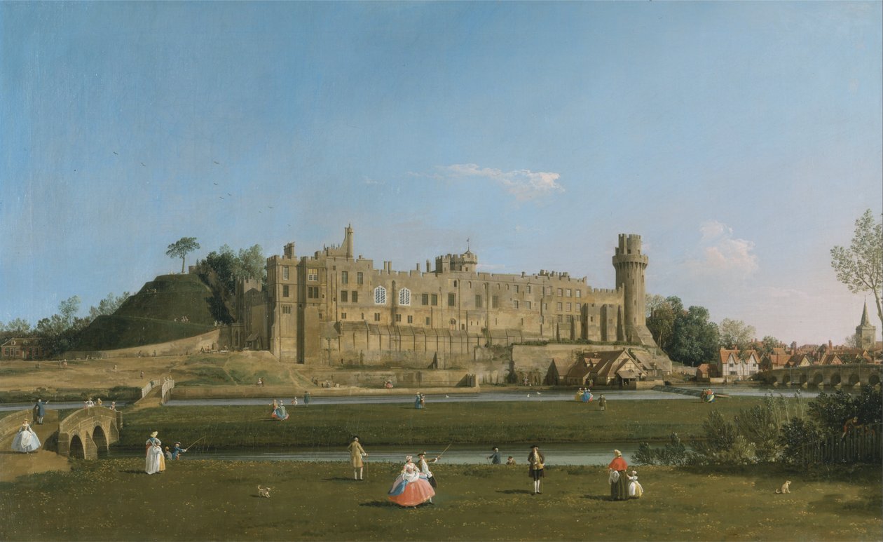 Zamek Warwick autorstwa Canaletto