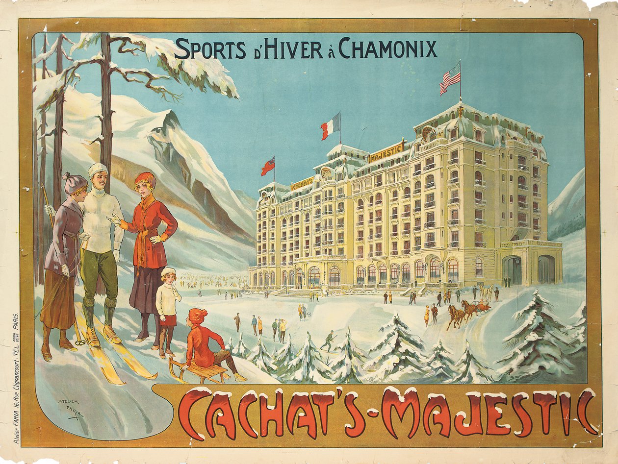 Plakat reklamujący hotel „Cachat