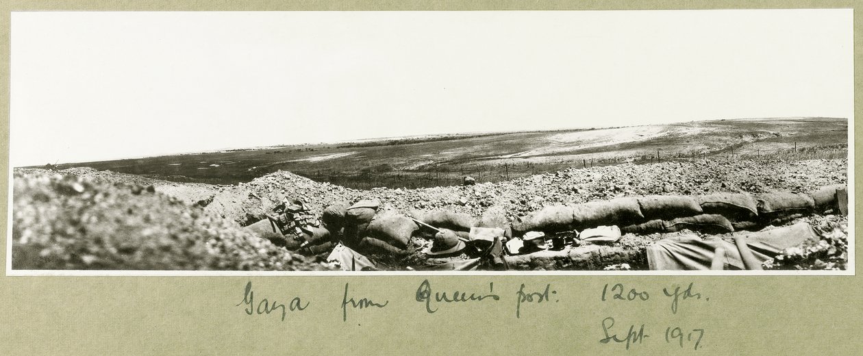 Gaza z poczty królowej, wrzesień 1917 autorstwa Capt. Arthur Rhodes