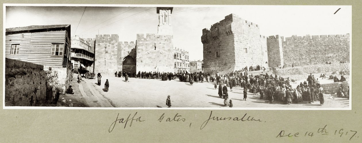 Bramy Jafy, Jerozolima, 14 grudnia 1917 autorstwa Capt. Arthur Rhodes