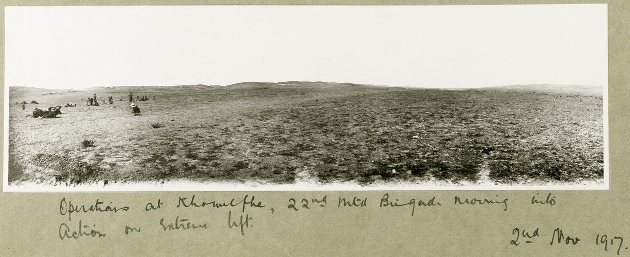 Operacje w Khuwelfeh, 22. Brygada Konna rusza do akcji, 2 listopada 1917 autorstwa Capt. Arthur Rhodes