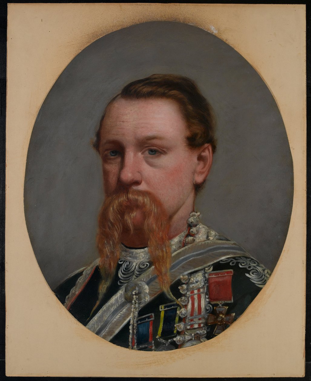 Major Frederick Robertson Aikman, VC, 4. rdzenna piechota bengalska, ok. 1860 r autorstwa Capt. I.A. Goldingham