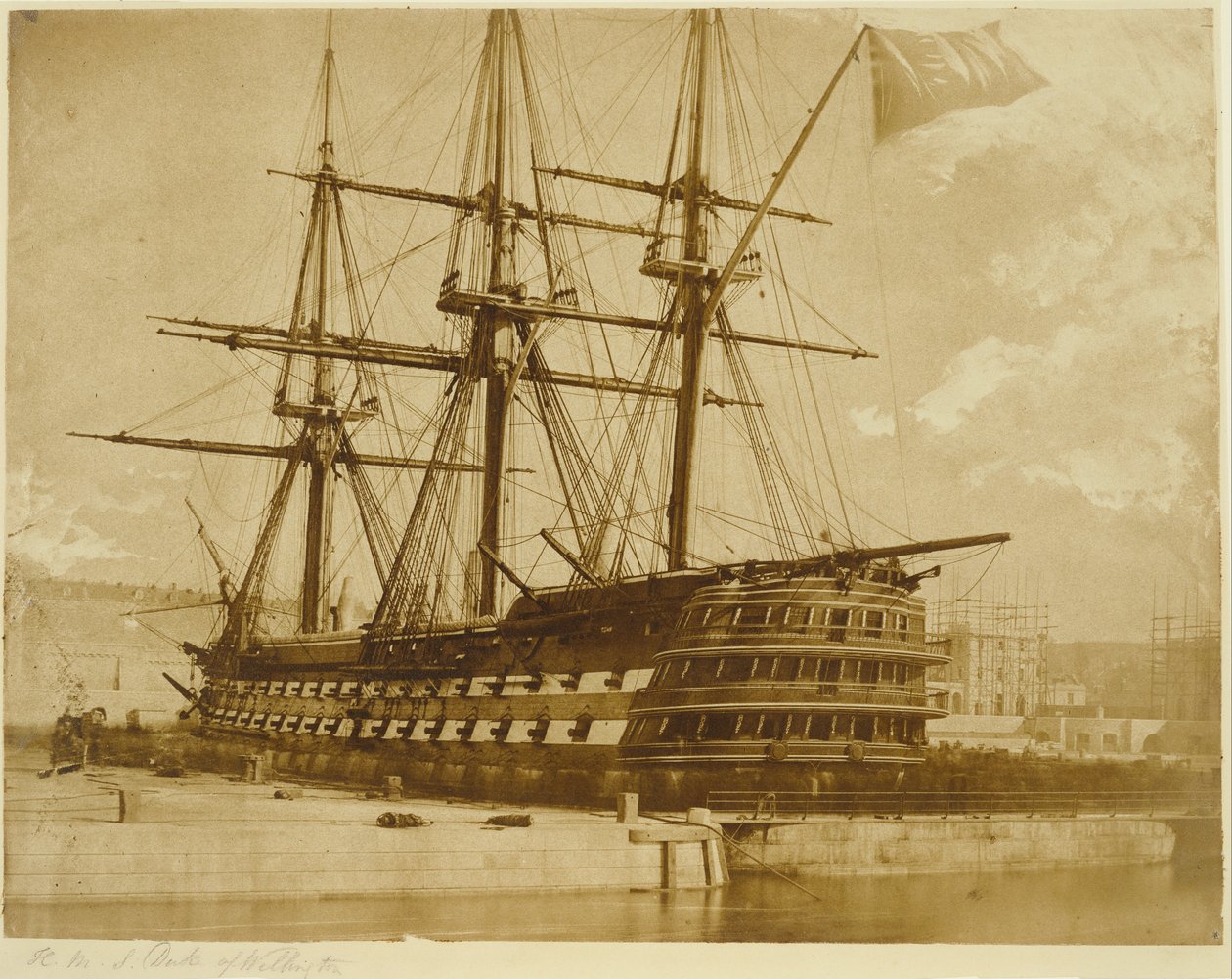 H.M.S. Książę Wellington autorstwa Linnaeus Tripe