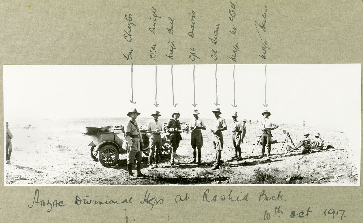 Kwatera Główna ANZAC w Rashid Beck, październik 1917 autorstwa Capt. Arthur Rhodes