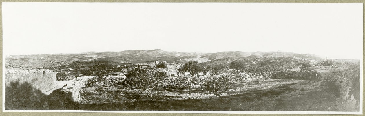 Betlejem: widok na południe z Herodium w oddali, 1917 autorstwa Capt. Arthur Rhodes