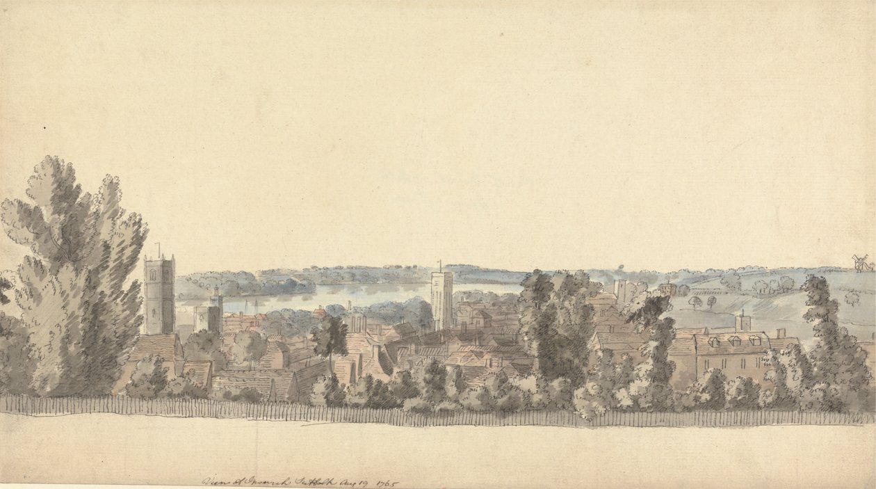 Widok Ipswich, Suffolk autorstwa Capt. Francis Grose