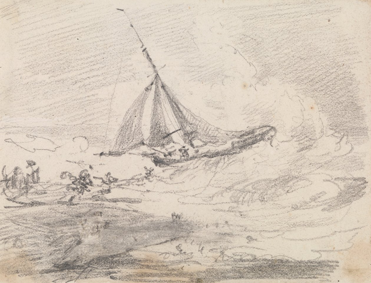 Żaglowiec na wzburzonym morzu, Hastings autorstwa Capt. Thomas Hastings