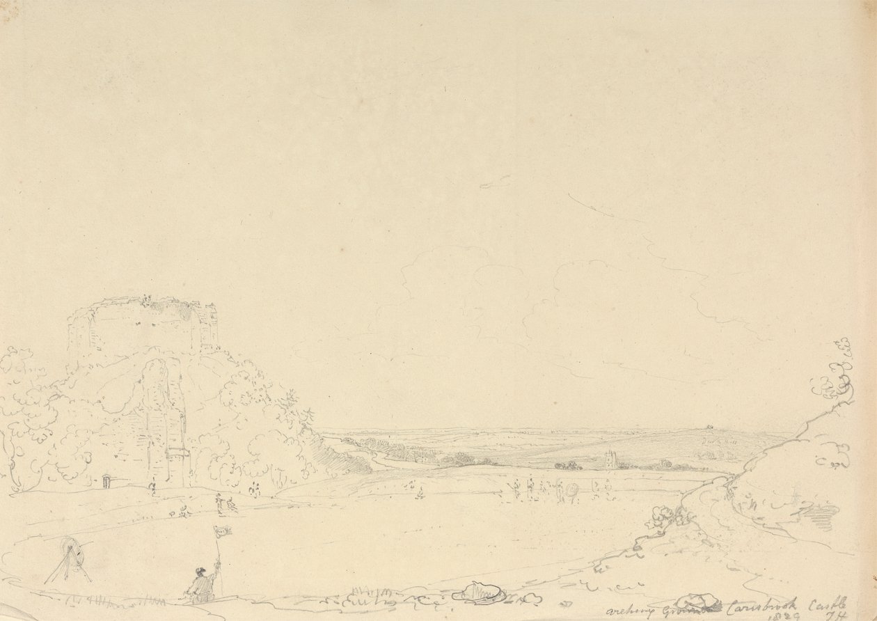 Łuczniczy teren, Carisbrooke, Isle of Wight autorstwa Capt. Thomas Hastings
