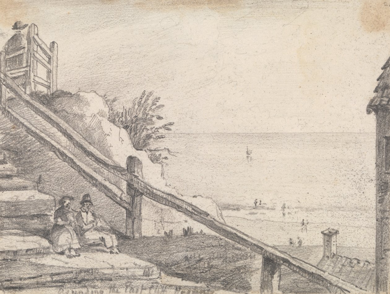 Wejście na East Cliff, Hastings autorstwa Capt. Thomas Hastings
