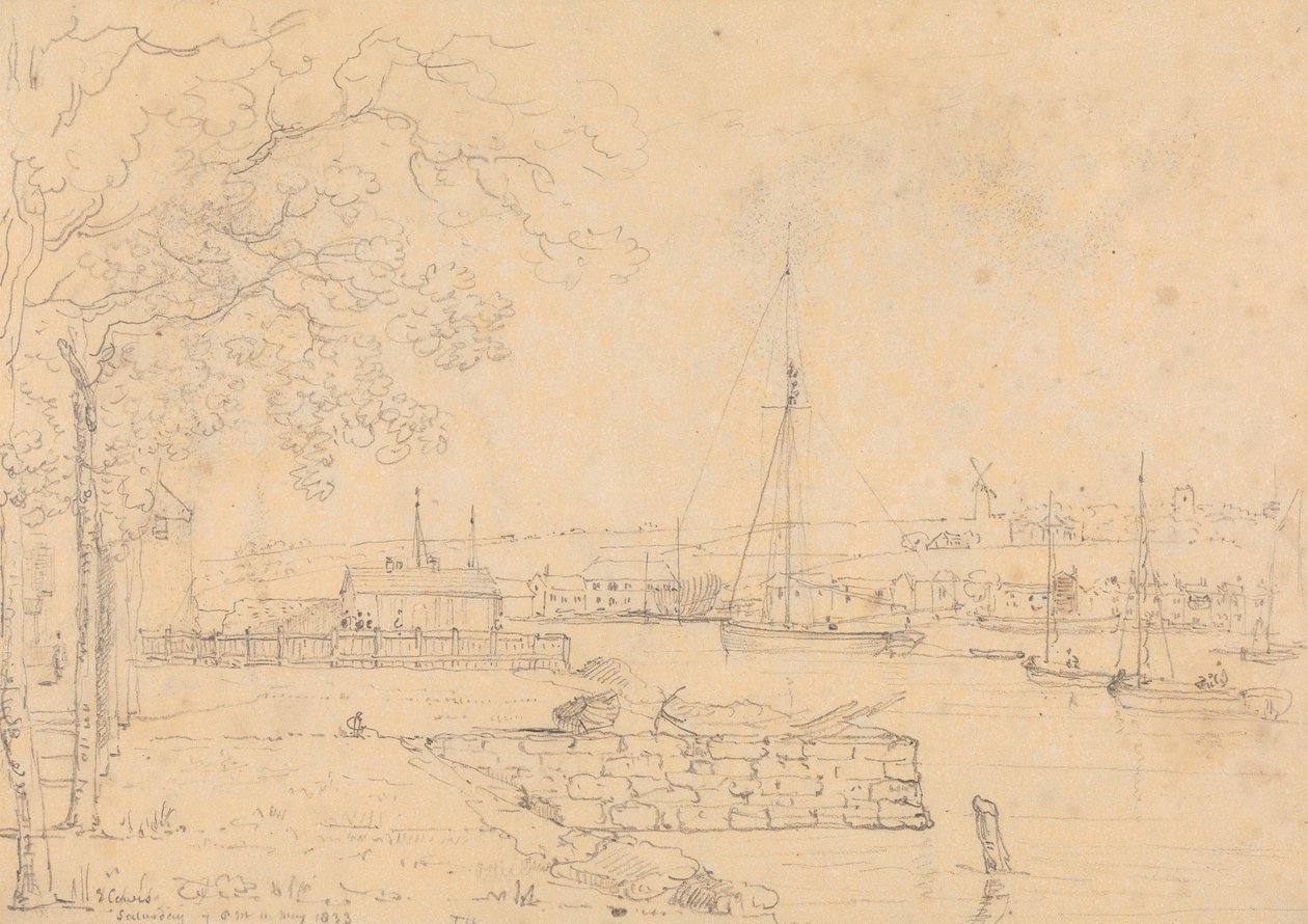 East Cowes, 19:00, 11 maja 1833 roku autorstwa Capt. Thomas Hastings