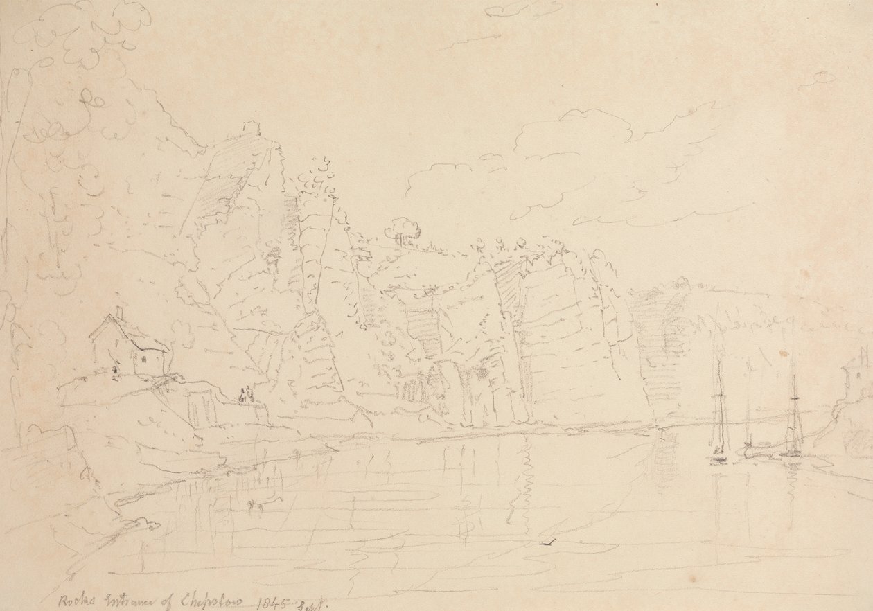 Wjazd do Chepstow, wrzesień 1845 r autorstwa Capt. Thomas Hastings