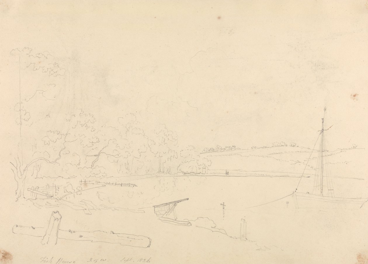 Fish House, Isle of Wight, wrzesień 1826 autorstwa Capt. Thomas Hastings