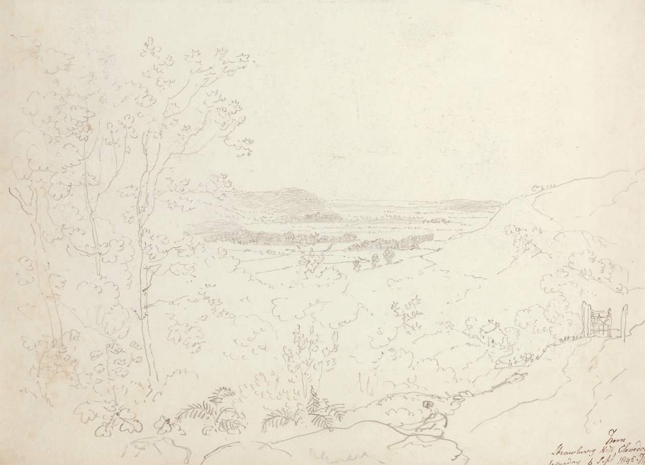 Z Strawberry Hill, Clevedon, sobota, 6 września 1845 r autorstwa Capt. Thomas Hastings