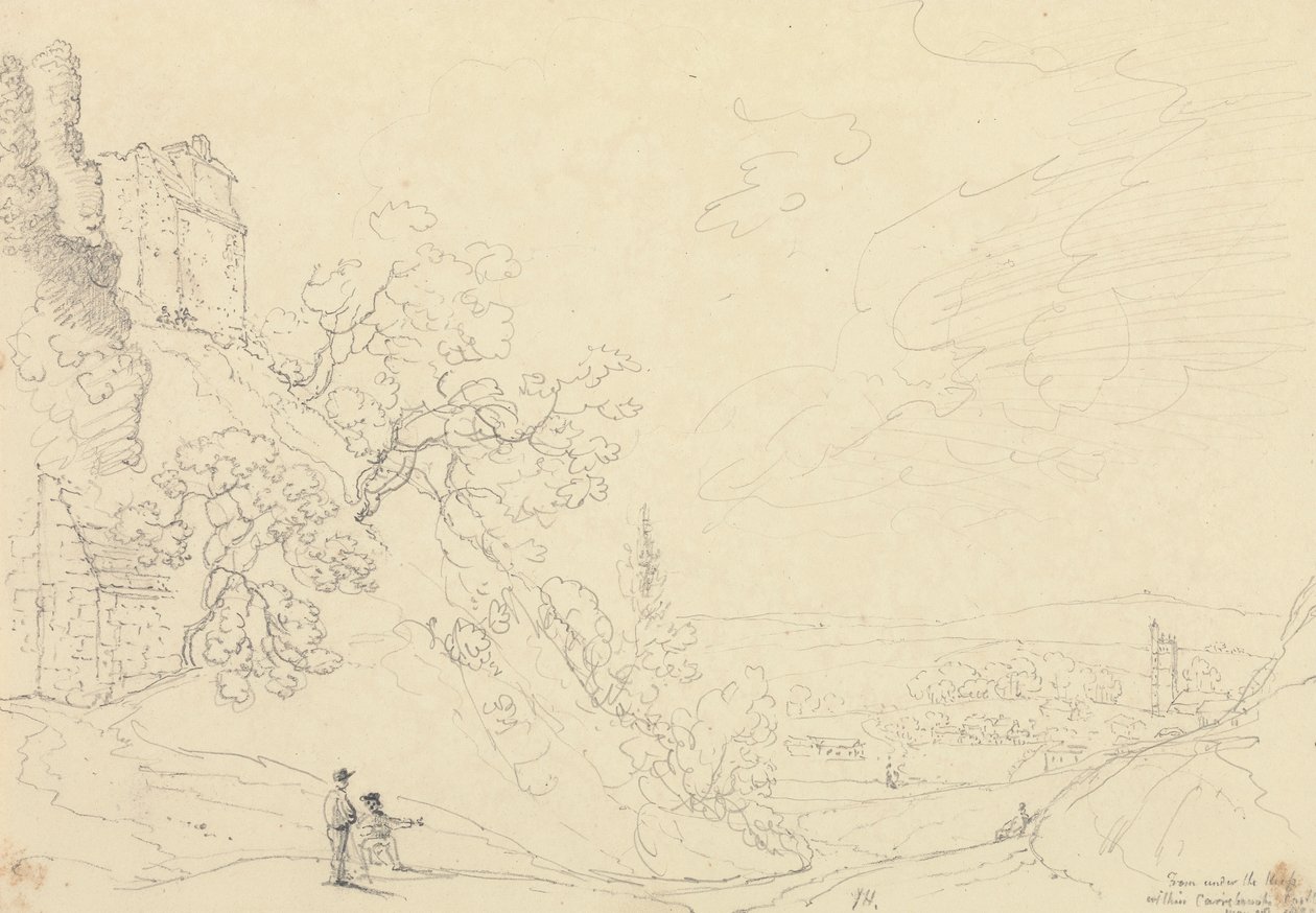 Spod twierdzy w zamku Carisbrooke, 18 maja 1829 r autorstwa Capt. Thomas Hastings