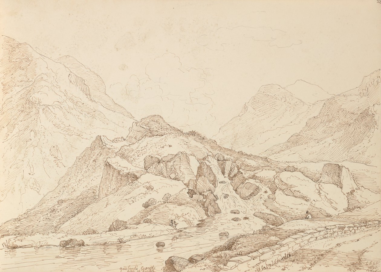 Kaskada Gowlanda, Gap of Dunloh, 6 września 1841 r autorstwa Capt. Thomas Hastings