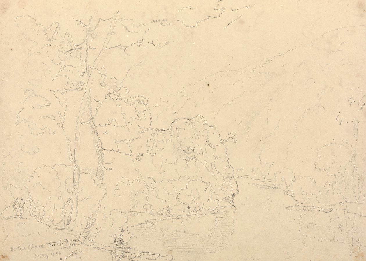 Holne Chase on the Dart, 30 maja 1833 autorstwa Capt. Thomas Hastings