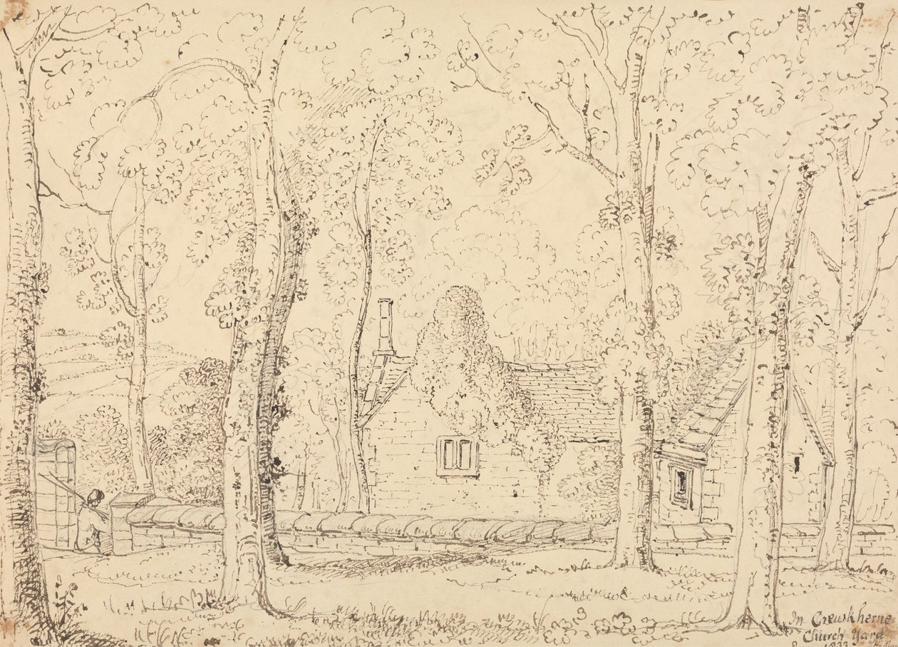 Na dziedzińcu kościelnym w Crewkerne, czerwiec 1833 r autorstwa Capt. Thomas Hastings