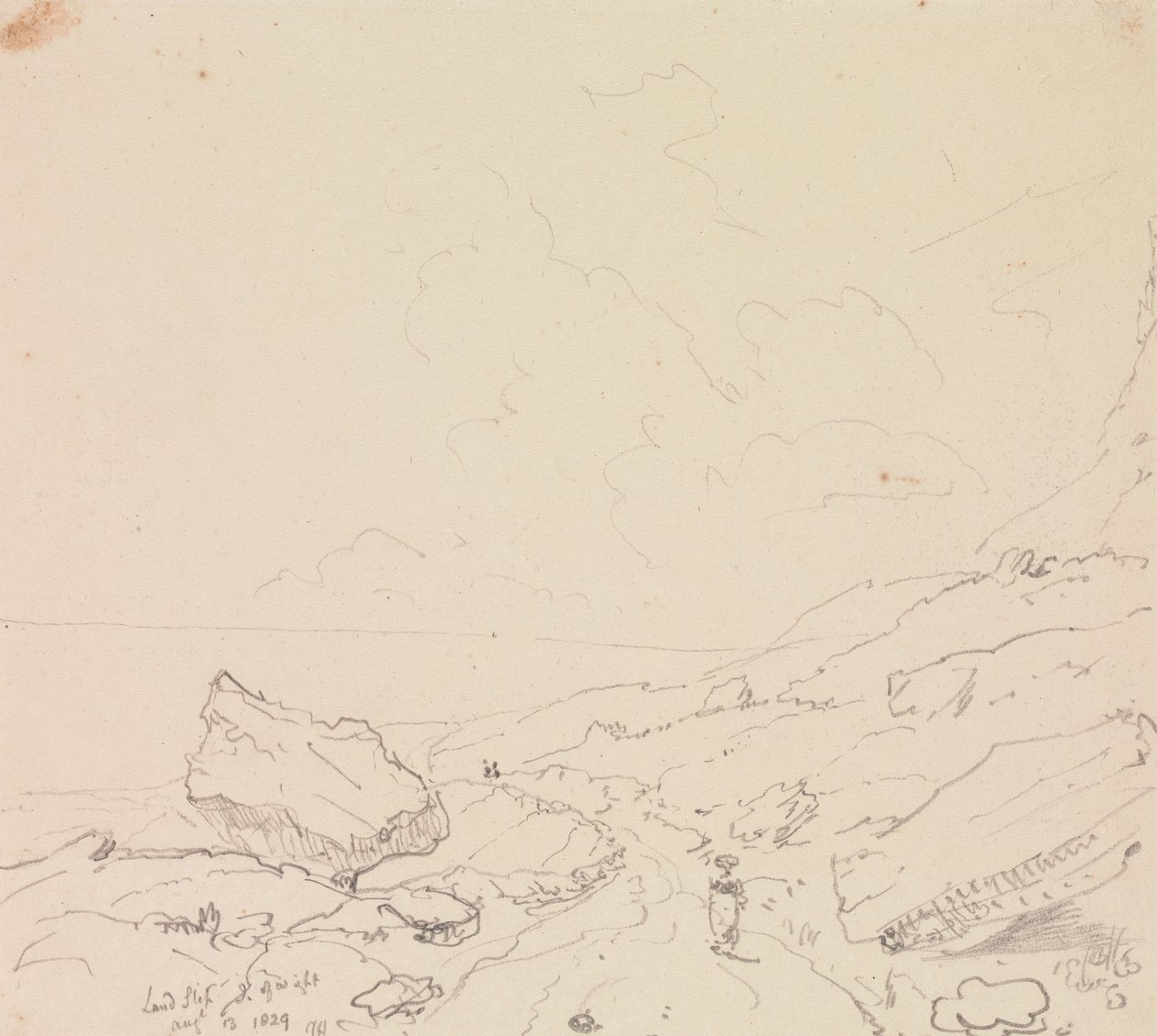 Osuwisko, Isle of Wight, 13 sierpnia 1829 autorstwa Capt. Thomas Hastings