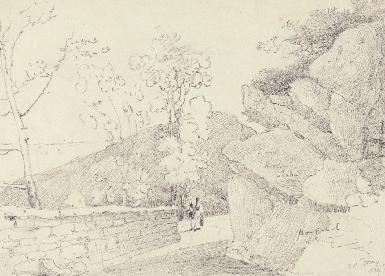 W pobliżu Bonchurch, Isle of Wight, 28 maja 1829 r autorstwa Capt. Thomas Hastings