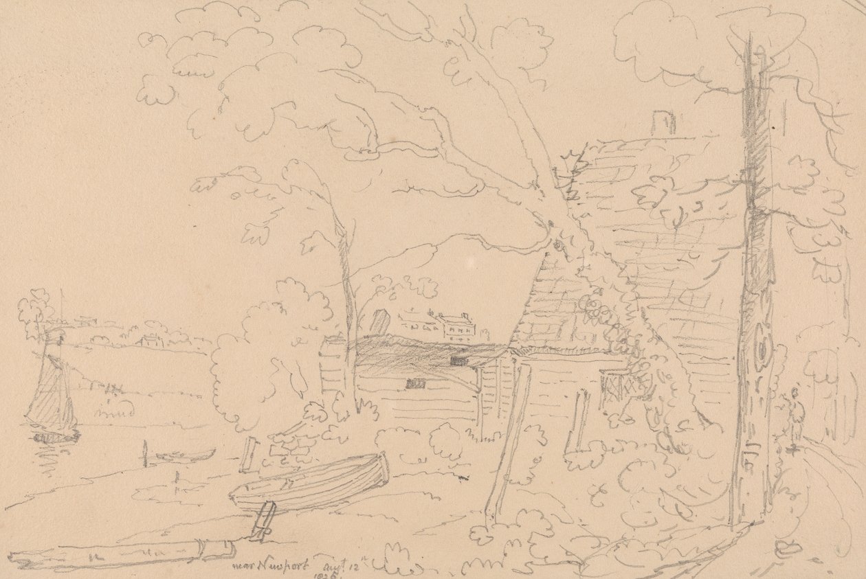W pobliżu Newport, 12 sierpnia 1826 r autorstwa Capt. Thomas Hastings