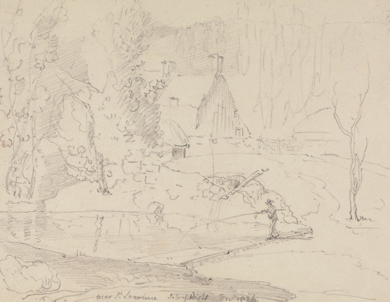 W pobliżu Saint Lawrence, Isle of Wight, grudzień 1826 autorstwa Capt. Thomas Hastings