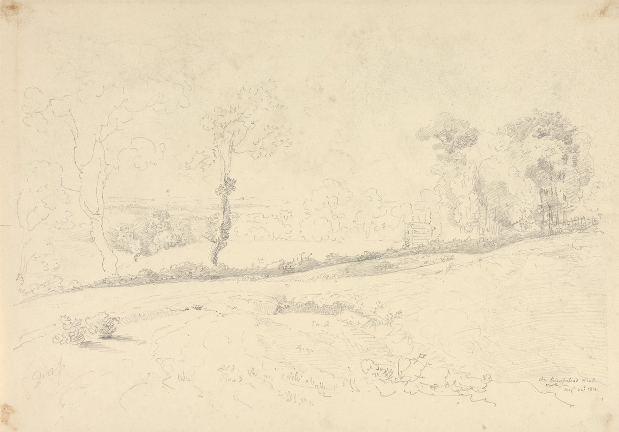Na Hampstead Heath, 22 sierpnia 1818 autorstwa Capt. Thomas Hastings