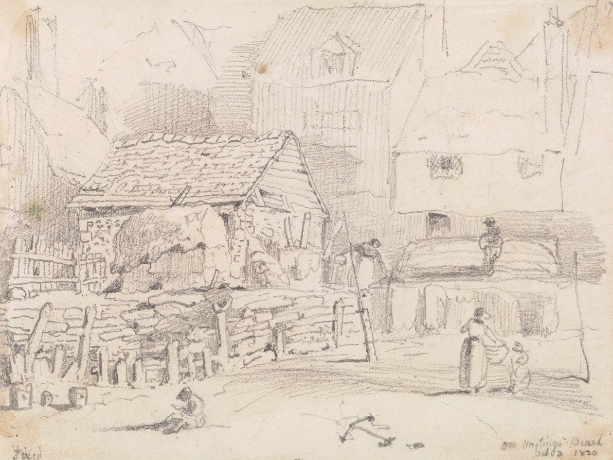 Na plaży Hastings, 3 października 1820 r autorstwa Capt. Thomas Hastings