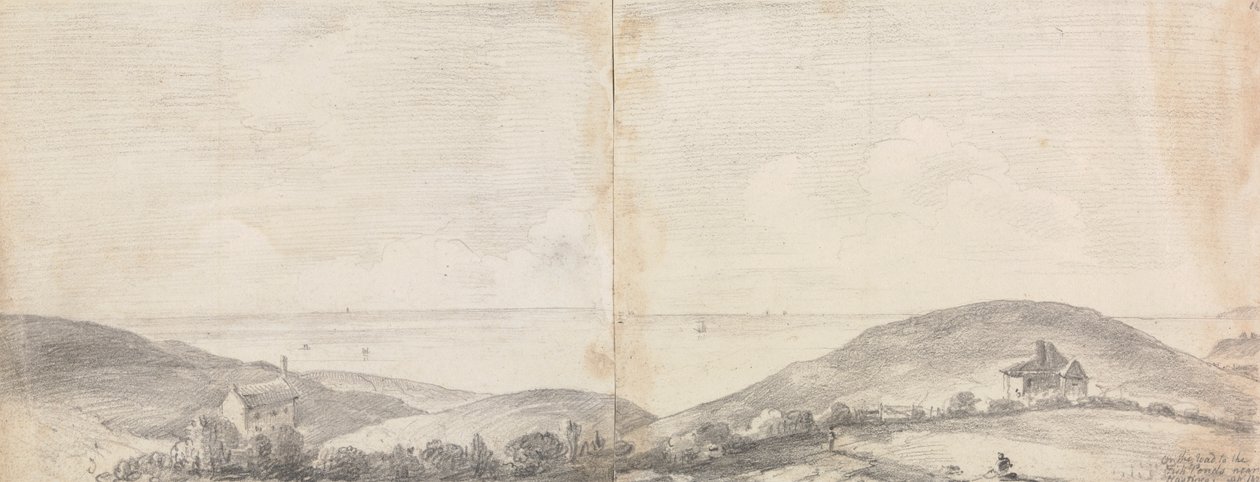 W drodze do stawów rybnych w pobliżu Hastings, kwiecień 1820 r autorstwa Capt. Thomas Hastings