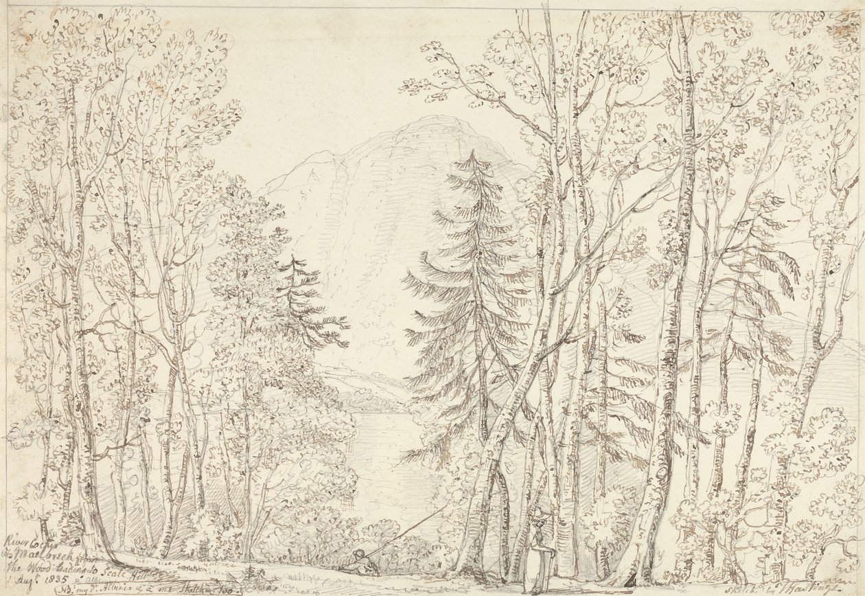 Rzeka Cocker i Mellbreak, 1 sierpnia 1835 autorstwa Capt. Thomas Hastings