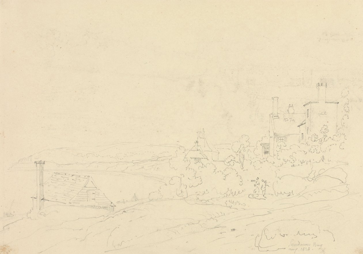 Sandown Bay, Isle of Wight, sierpień 1828 autorstwa Capt. Thomas Hastings