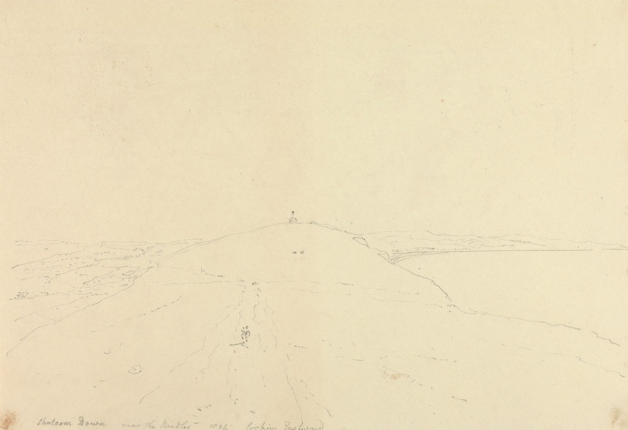 Shalcombe w pobliżu Needles, patrząc na wschód autorstwa Capt. Thomas Hastings
