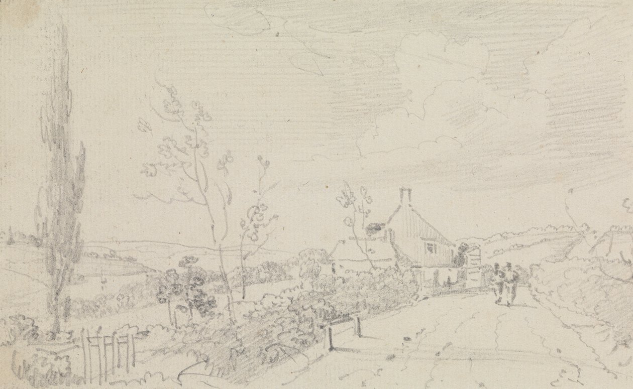 Esboço de uma estrada secundária e Cottagepolish autorstwa Capt. Thomas Hastings