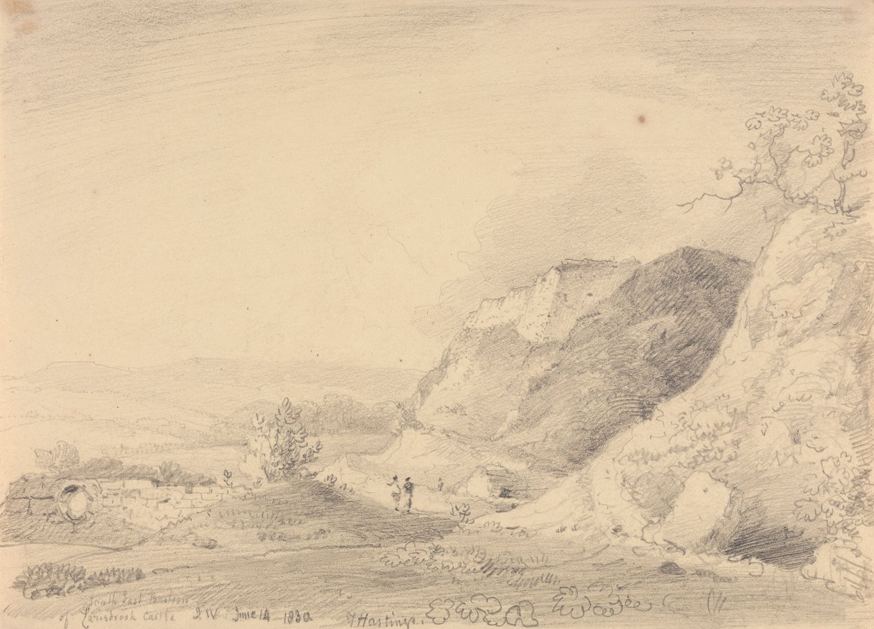 Bastião Sudeste do Castelo de Carisbrooke, 14 de junho de 1830 polonês autorstwa Capt. Thomas Hastings